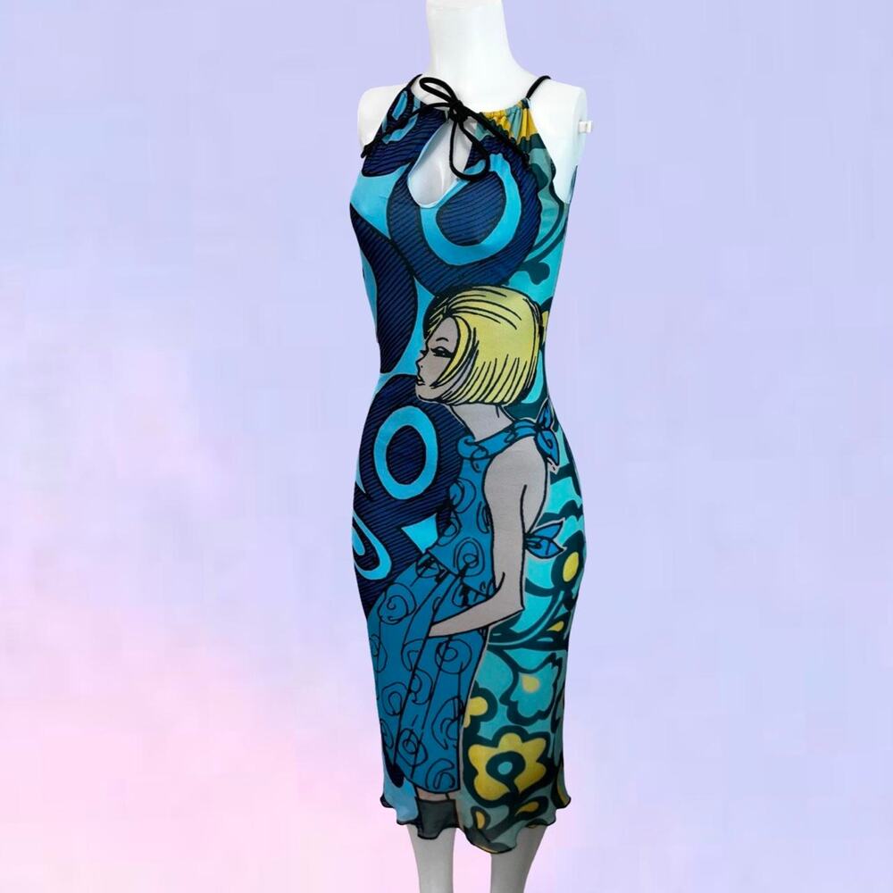 Vintage 90s y2k rare morgan de toi graphic print dress